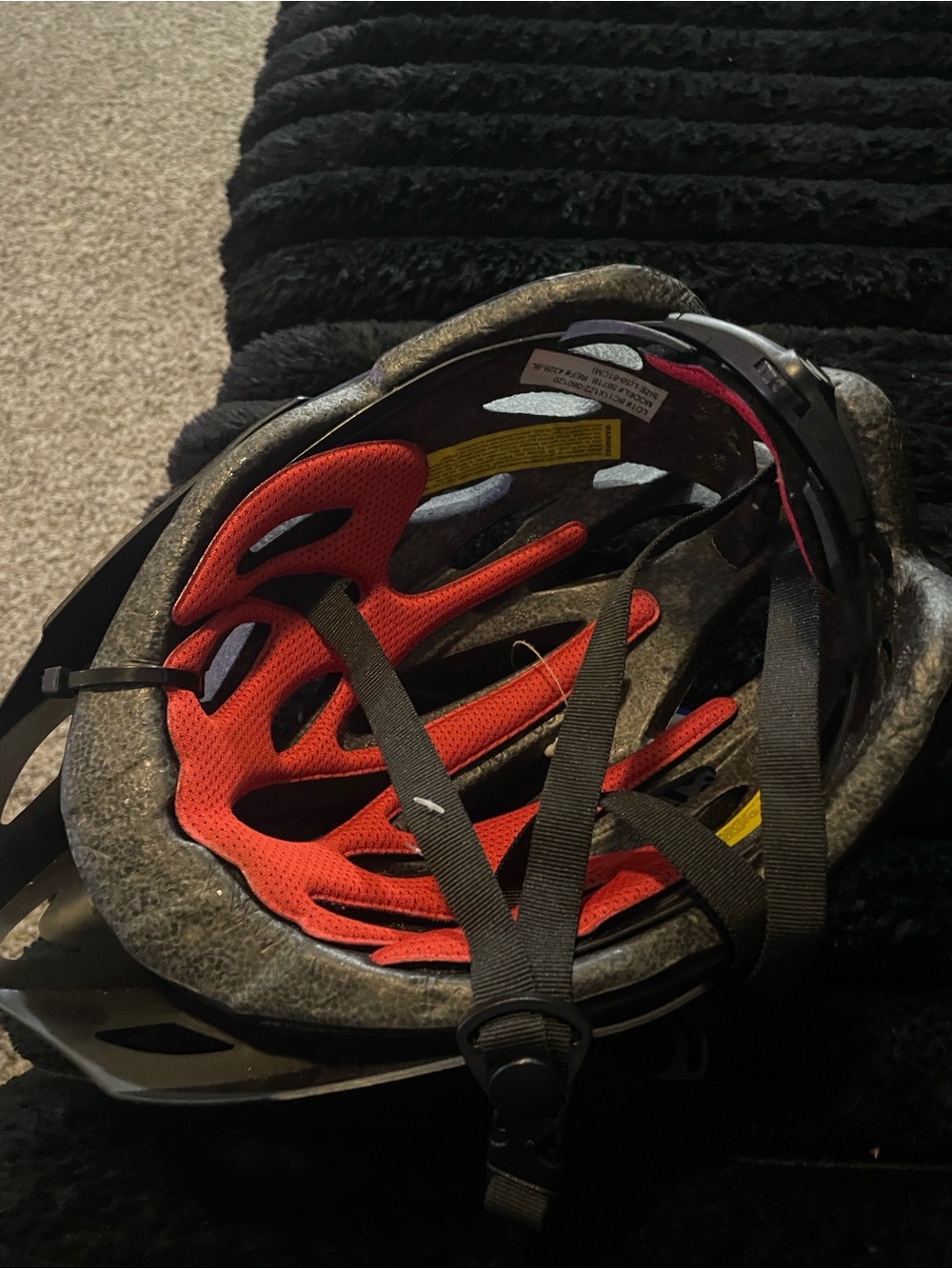 Kids Bike Helmet with Bright Red Interior Padding
